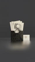 Custom Black Foil-Stamped Packaging With Insert