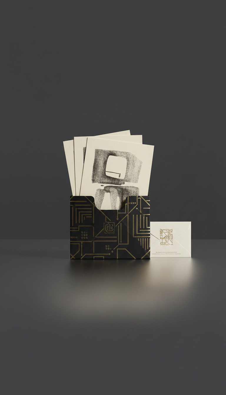 Custom Black Foil-Stamped Packaging With Insert